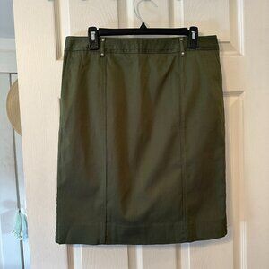 Women's White House/Black Market Olive Green Pencil Skirt. Size 12. NWT.